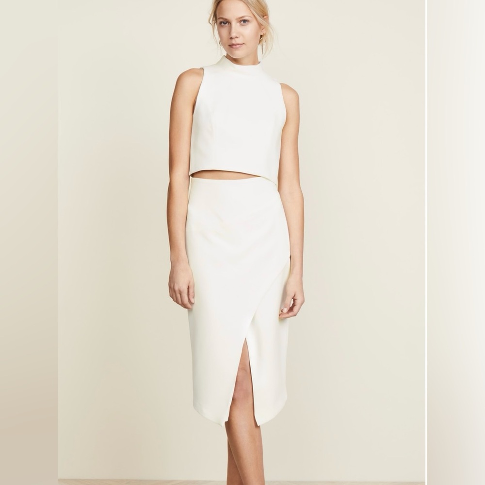 Black Halo, White Two Piece Dress from Shop Bop. Worn once.